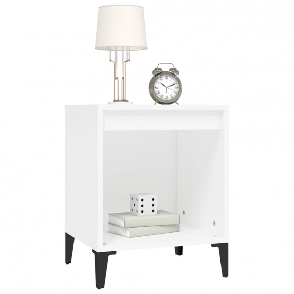 Tables de chevet 2 pcs Blanc 40x35x50 cm