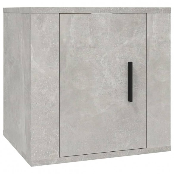 Ensemble de meubles TV 2 pcs gris béton bois d'ingénierie