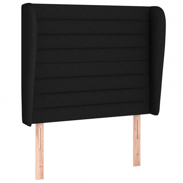 Cadre de lit avec matelas Noir 100x200 cm Tissu