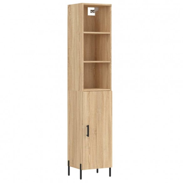 Buffet haut Chêne sonoma 34,5x34x180 cm Bois d'ingénierie