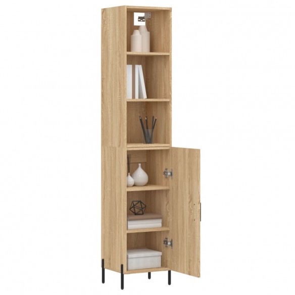 Buffet haut Chêne sonoma 34,5x34x180 cm Bois d'ingénierie