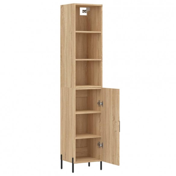 Buffet haut Chêne sonoma 34,5x34x180 cm Bois d'ingénierie