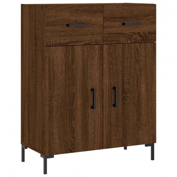 Buffet chêne marron 69,5x34x90 cm bois d'ingénierie