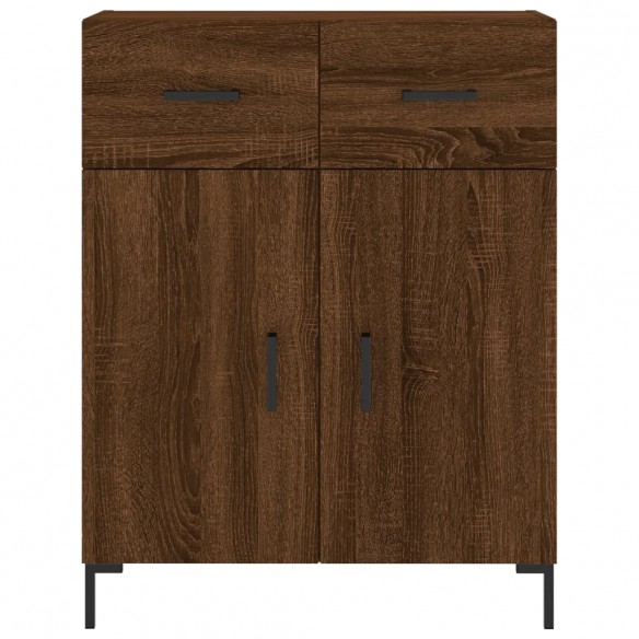 Buffet chêne marron 69,5x34x90 cm bois d'ingénierie