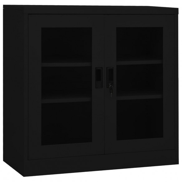 Armoire de bureau Noir 90x40x90 cm Acier