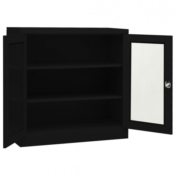 Armoire de bureau Noir 90x40x90 cm Acier