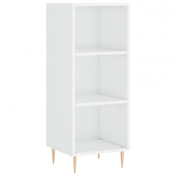 Buffet blanc brillant 34,5x32,5x90 cm bois d'ingénierie