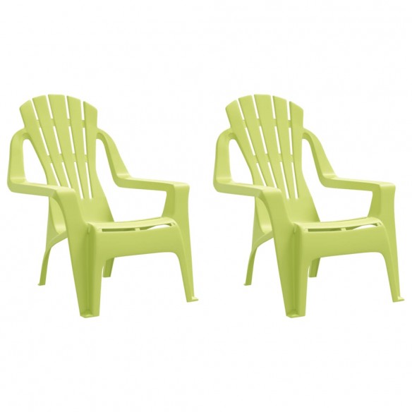 Chaises de jardin pour enfants lot de 2 vert 37x34x44 cm PP