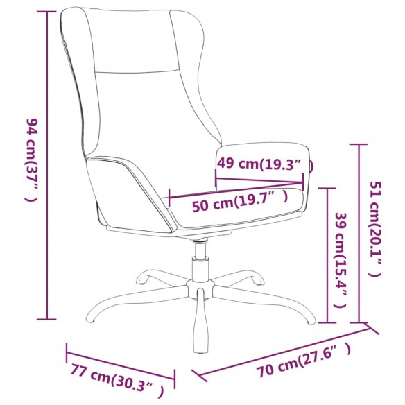 Chaise de relaxation Noir Similicuir