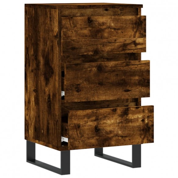 Buffet chêne fumé 40x35x70 cm bois d'ingénierie