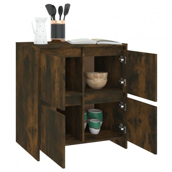 Buffet Chêne fumé 70x41x75 cm Bois d'ingénierie