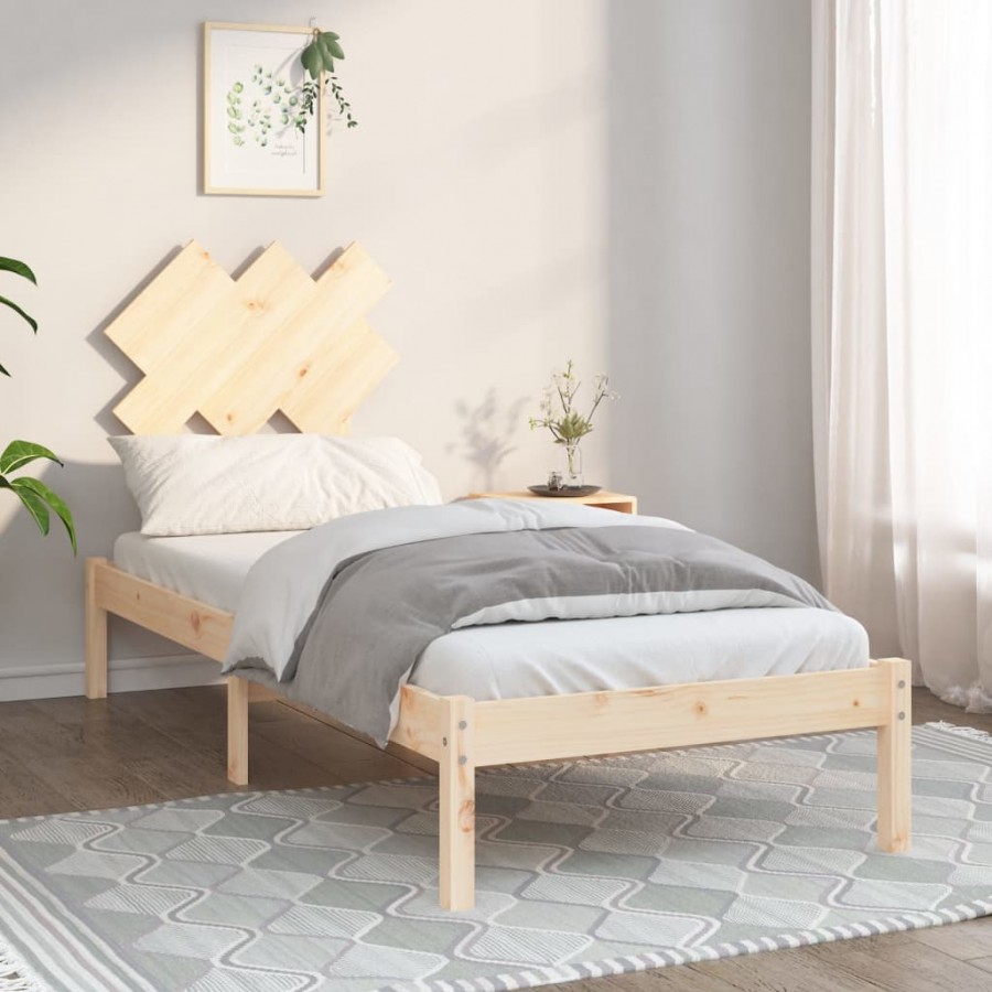 Cadre de lit 75x190 cm Petit simple Bois massif