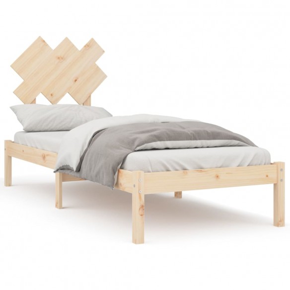 Cadre de lit 75x190 cm Petit simple Bois massif