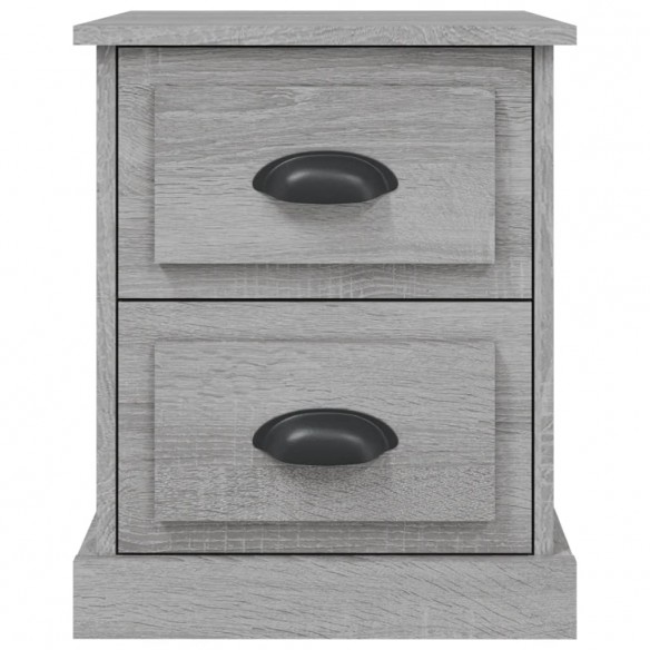 Tables de chevet 2 pcs sonoma gris 39x39x47,5cm bois ingénierie