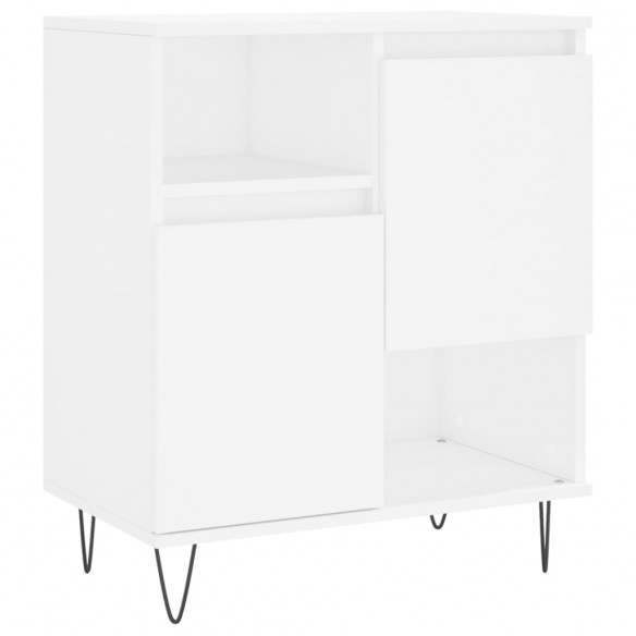 Buffets 2 pcs blanc bois d'ingénierie