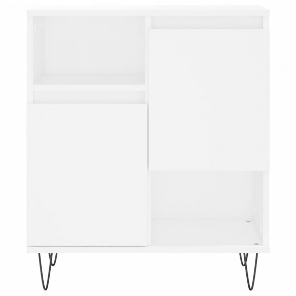 Buffets 2 pcs blanc bois d'ingénierie