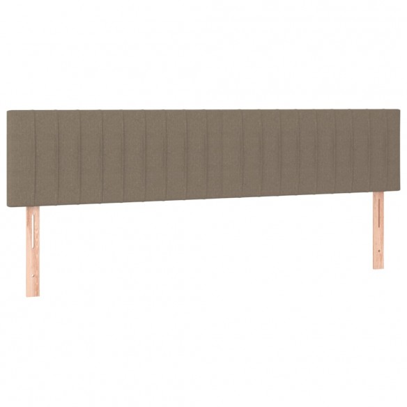 Sommier à lattes de lit avec matelas Taupe 200x200 cm Tissu