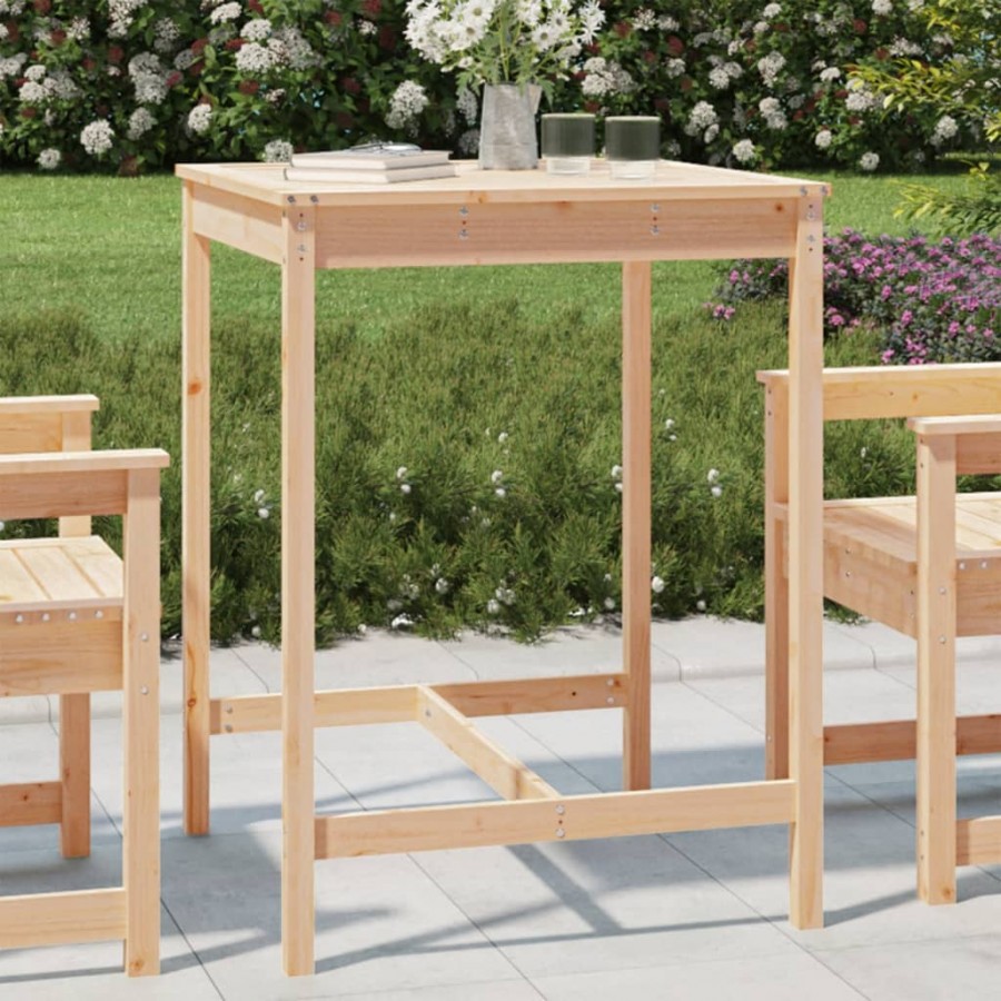 Table de jardin 82,5x82,5x110 cm bois massif de pin