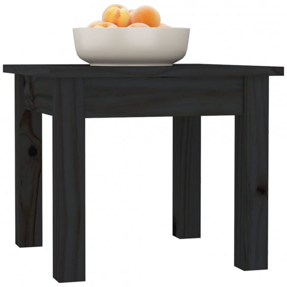 Table basse Noir 35x35x30 cm Bois massif de pin