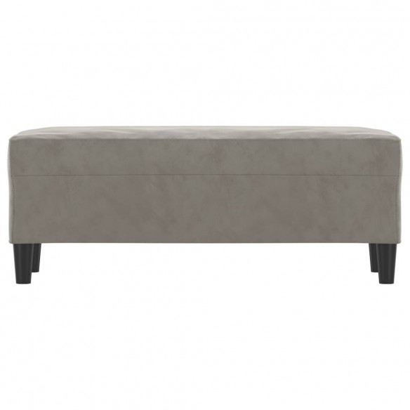 Banc Gris clair 100x35x41 cm Velours