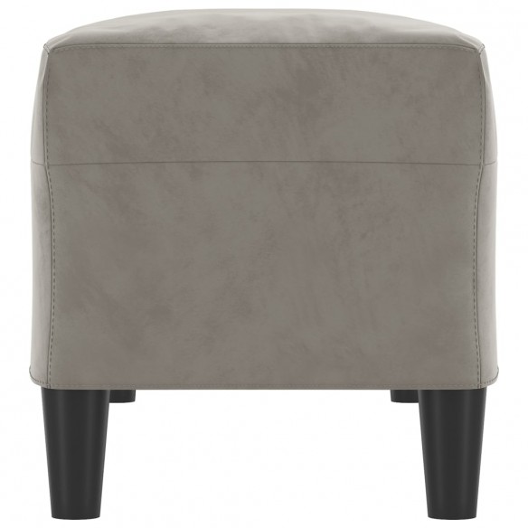 Banc Gris clair 100x35x41 cm Velours