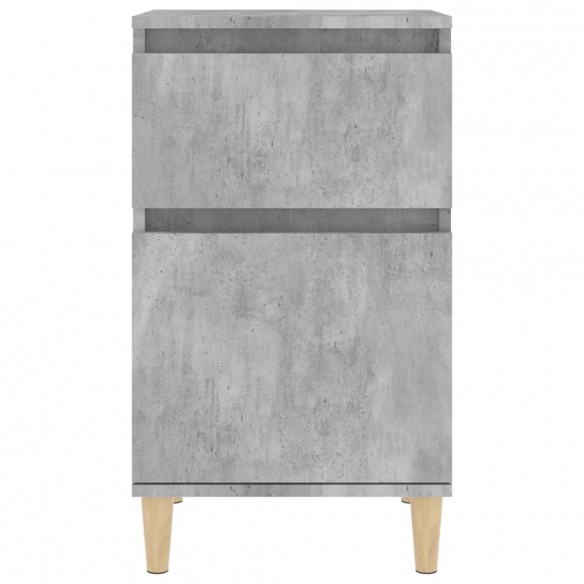 Tables de chevet 2 pcs gris béton 40x35x70 cm