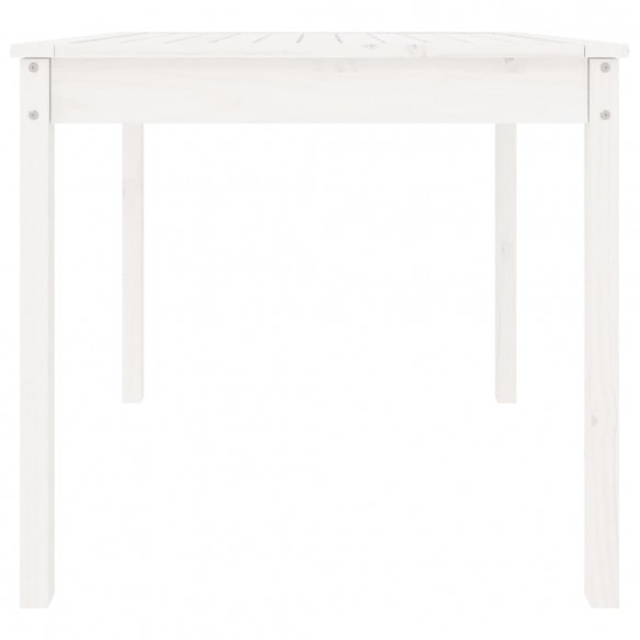 Table de jardin blanc 82,5x82,5x76 cm bois massif de pin