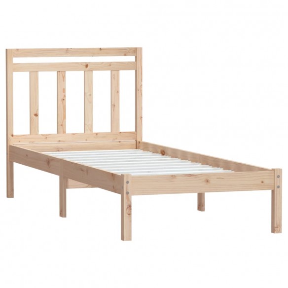 Cadre de lit Bois massif 75x190 cm Petit simple