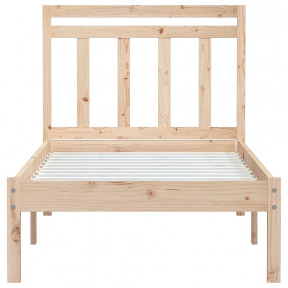 Cadre de lit Bois massif 75x190 cm Petit simple