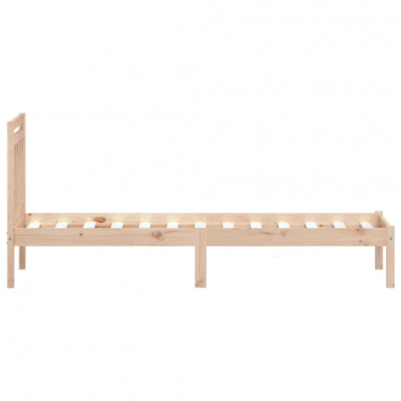 Cadre de lit Bois massif 75x190 cm Petit simple