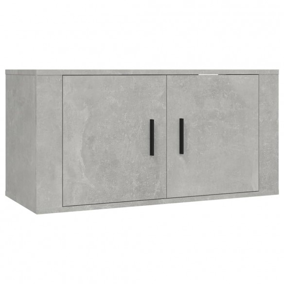 Meubles TV muraux 2 pcs gris béton 80x34,5x40 cm