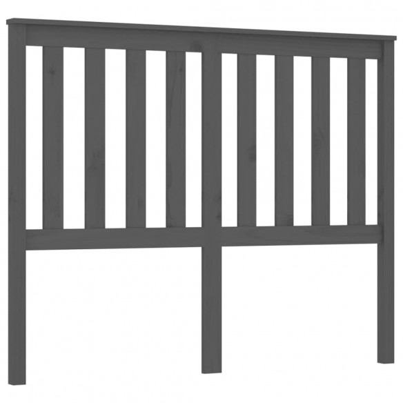 Tête de lit Gris 126x6x101 cm Bois massif de pin