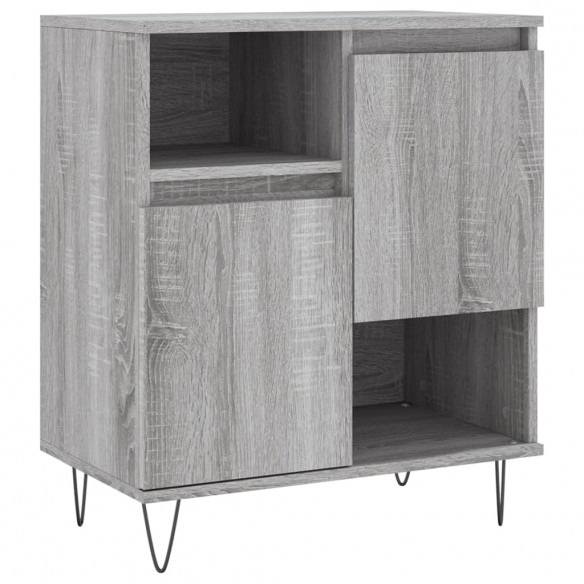 Buffets 2 pcs sonoma gris bois d'ingénierie