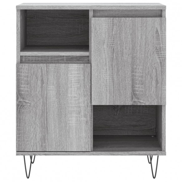 Buffets 2 pcs sonoma gris bois d'ingénierie