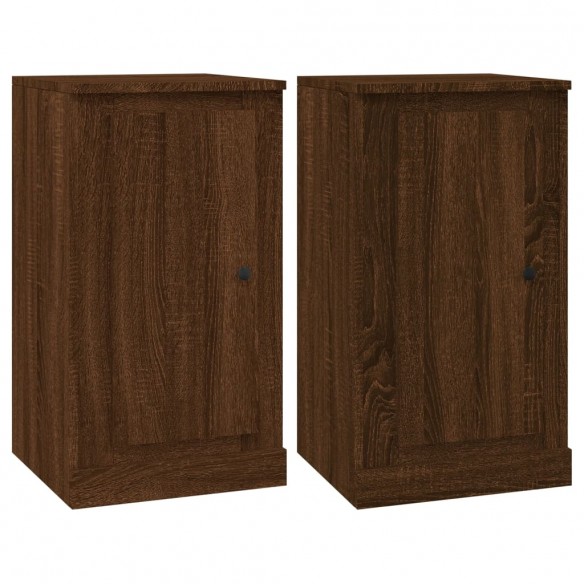 Buffets 3 pcs Chêne marron Bois d'ingénierie