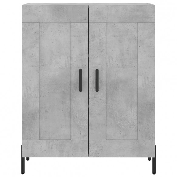 Buffet haut Gris béton 69,5x34x180 cm Bois d'ingénierie