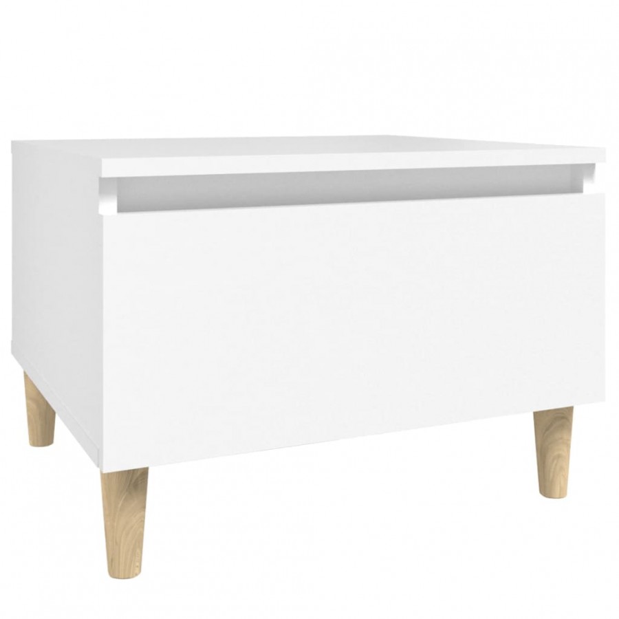 Table d'appoint Blanc 50x46x35 cm 