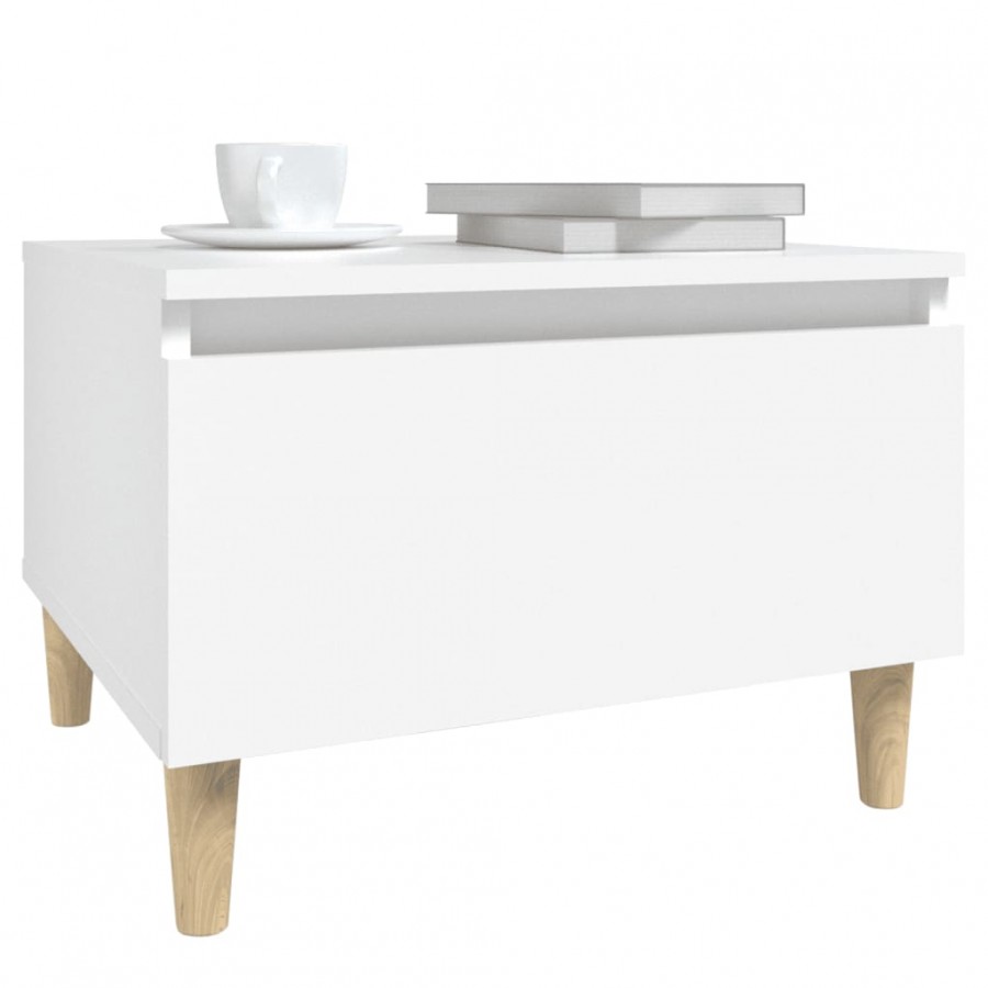 Table d'appoint Blanc 50x46x35 cm 