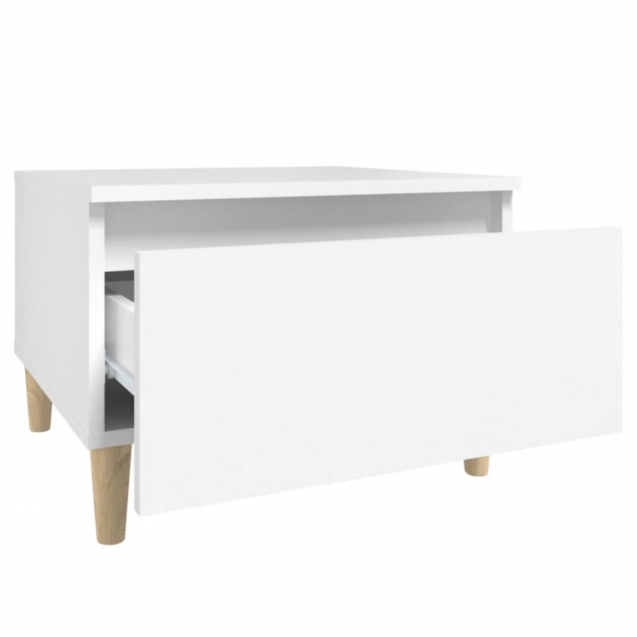 Table d'appoint Blanc 50x46x35 cm 