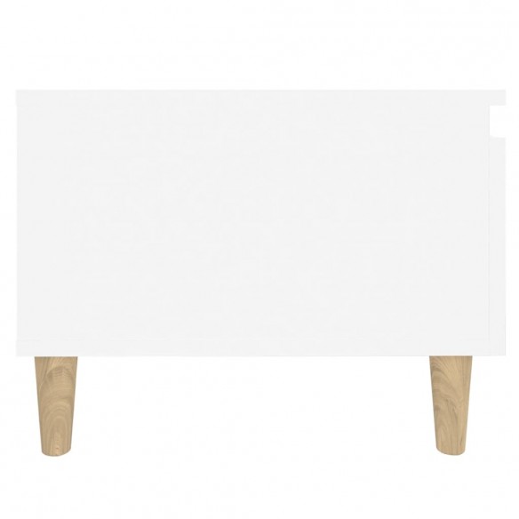 Table d'appoint Blanc 50x46x35 cm Bois d'ingénierie