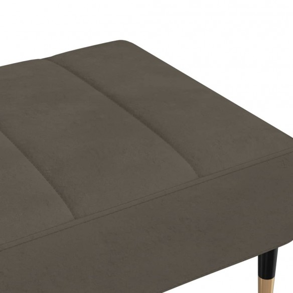 Repose-pied Gris foncé 78x56x32 cm Velours