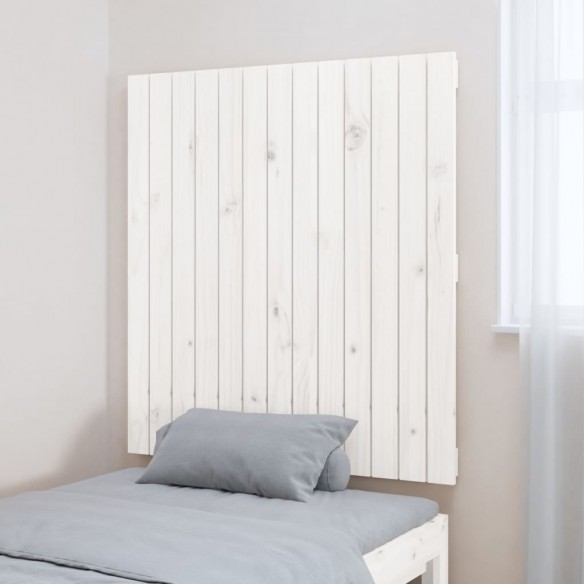 Tête de lit murale Blanc 82,5x3x90 cm Bois massif de pin