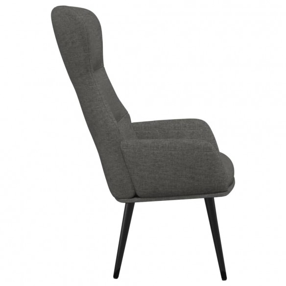 Chaise de relaxation Gris foncé Tissu