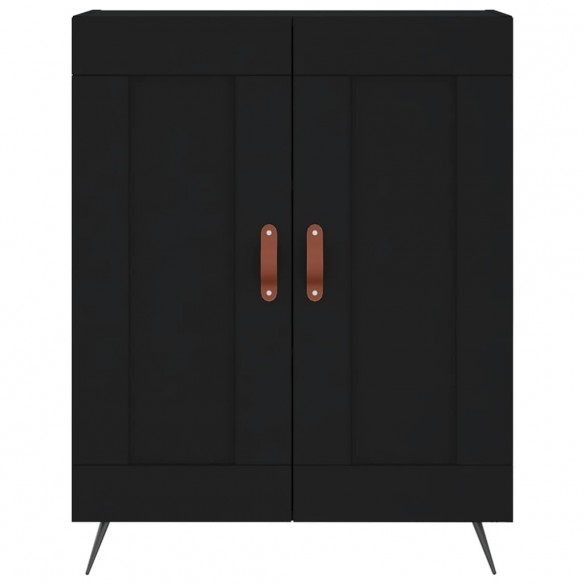 Buffet haut Noir 69,5x34x180 cm Bois d'ingénierie