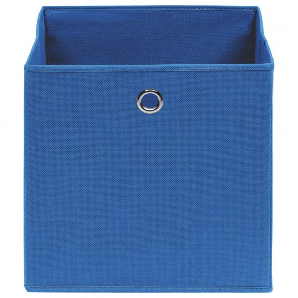 Boîtes de rangement 4 pcs Bleu 32x32x32 cm Tissu