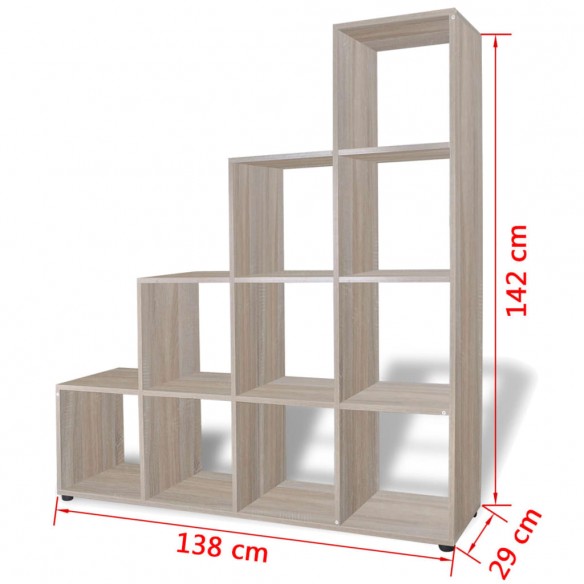 Bibliothèque/étagère 142 cm Couleur de chêne