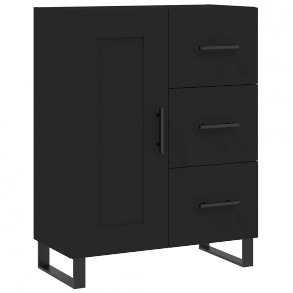 Buffet haut Noir 69,5x34x180 cm Bois d'ingénierie