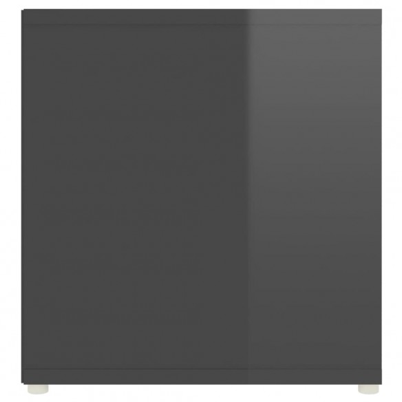 Meuble TV Gris brillant 107x35x37 cm Aggloméré