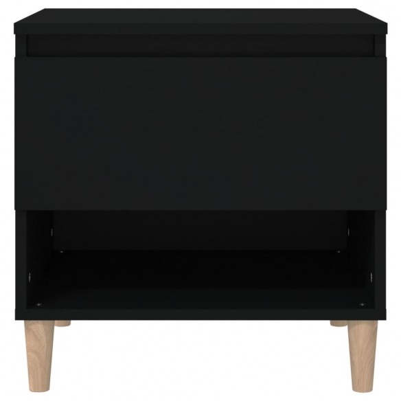 Tables de chevet 2 pcs Noir 50x46x50 cm Bois d’ingénierie