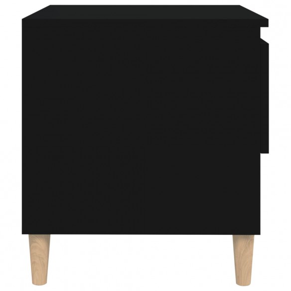Tables de chevet 2 pcs Noir 50x46x50 cm Bois d’ingénierie